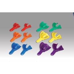 Plasdent Excellent - Colors Ortho Impression Trays #3 CHILD LARGE - UPPER / BLUE (50pcs/bag)
